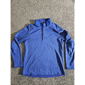Under Armour Golf Storm Sweater Men's Large Fleece Snap Blue 1329832 Coldgear